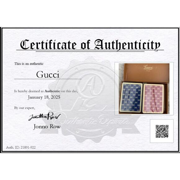 GUCCI Vintage Playing Card 10 Hearts 1980s Italy COA - Picture 5 of 6